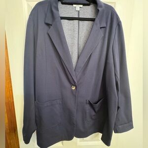 Croft & Barrow navy knit blazer